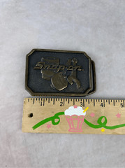 Vintage Snap On Tools Belt Buckle, Solid Brass, Made in USA, BTS SPP-513