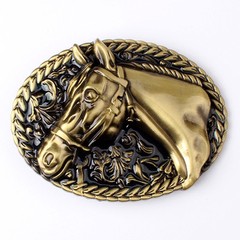Bronze Horse Men&rsquo;s Belt Buckle Western Cowboy Native American (HRS-01)
