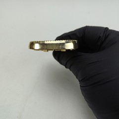 Vintage Georgia Tech Yellow Jackets Belt Buckle BUZZ Black Enamel Made In USA