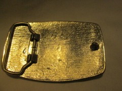 Panama Jack Belt Buckle White Gold & Red With Silver Tone Trim Rare