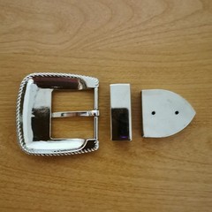 Western Cowboy Belt Buckle: Silver Horse Ornament, 1.5 inch