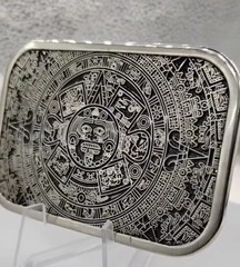 New Aztec Mayan calendar silver mens women&rsquo;s belt buckle