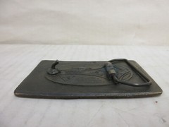 1970s Davos Pennsylvania Railroad Locomotive & Train Brass Fashion Belt Buckle