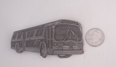 Vintage 80s Chicago Bus Belt Buckle (1981) Great American Buckle Co