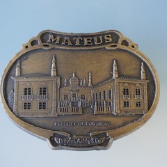 Vtg Mateus Rose Wine Brass Belt Buckle 1970s RJ Roberts Portugal Dark Academi