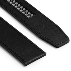 SlideBelts Men&rsquo;s Vegan One Size, Black Leather With Gunmetal Buckle (Vegan
