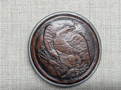 vintage AMERICA belt buckle EAGLE arrows TOOLED leather WESTERN cowboy USA