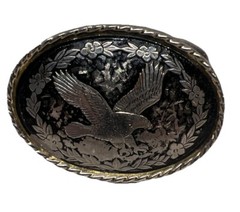 American Bald Eagle Coin Silver Belt Buckle W USA