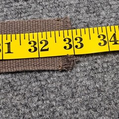 Canvas Belt Single Prong Roller Buckle 33 in Length Brown Solid Utility Workwear
