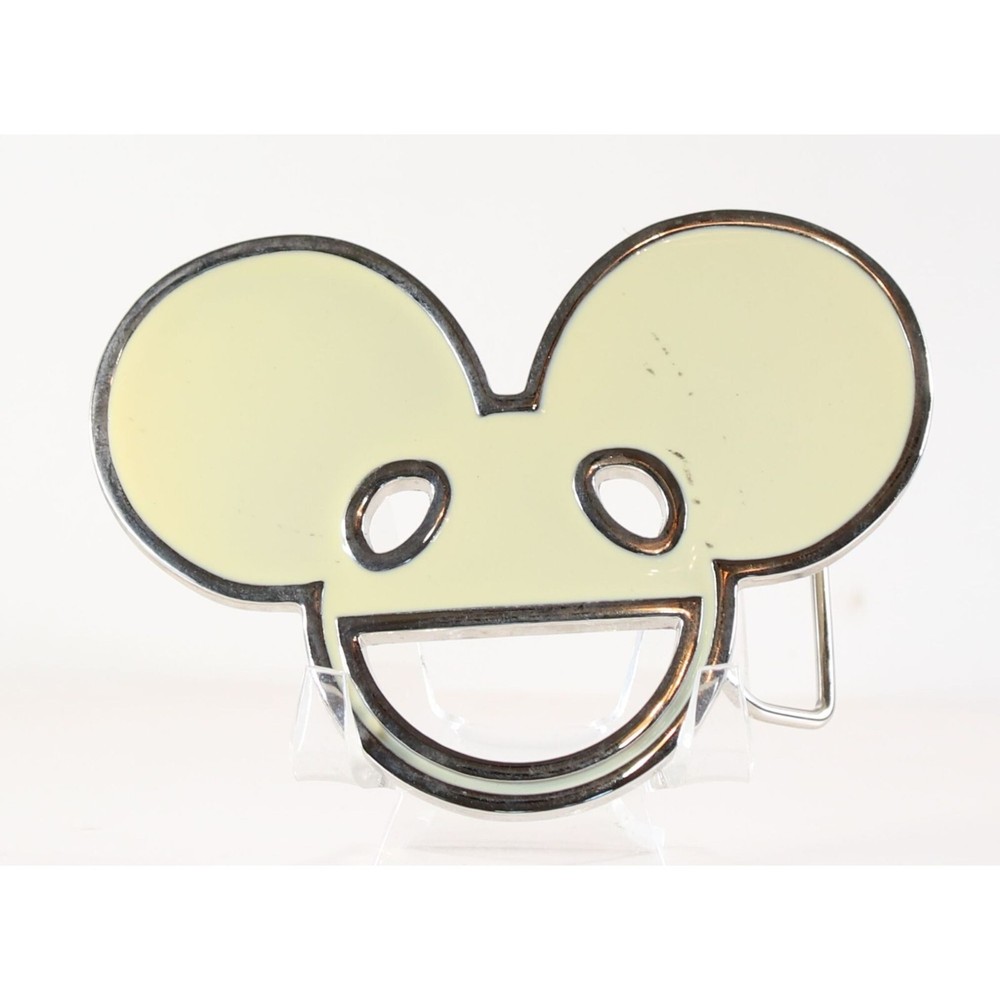 Deadmouse LOGO Style Metal Glow in the Dark Enamel Inlay Metal Buckle 4&Prime; x 3&Prime;