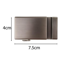 Men Ratchet Alloy Belt Buckle Replacement, Rectangular Automatic Slide Buckle