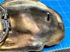 Bronze Tone Skull Head Creepy Halloween Vintage Belt Buckle