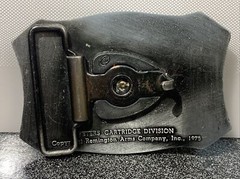 VTG Remington Arms Peters Ammunition 1887 Duck Hunter Hunting Guns Belt Buckle