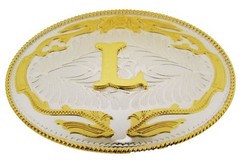 Initial L Letter Belt Buckles Cowgirl Western Cowboy New Men Women Fashion Rodeo
