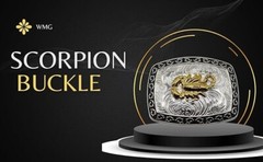 Scorpion Western Rodeo Gold Tone Shine Design Fashion Cowboy Belt Buckle