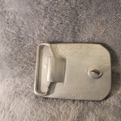 Vintage Bill Callahan Signed Bass Buckle Belt Wildlife in Pewter.