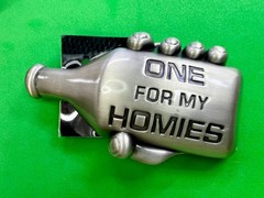One For My Homies Bottle Novelty Cutout Silver Moon Belt Buckle New With Tags