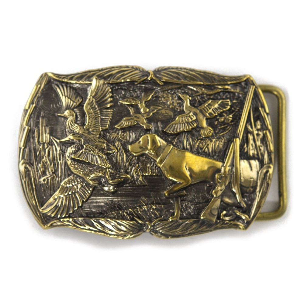 Belt buckle « Duck hunting », Trophy belt buckle, Hunter belt buckle