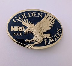 Vintage NRA Belt Buckle 2010 in Box Eagle Enamel