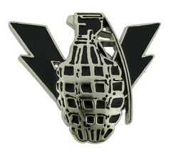 Grenade Belt Buckle US Military Memorial Day Bottle Opener Flash Lightning Bolt
