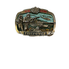 1981 US United States Army Firepower 3D Belt Buckle H1071
