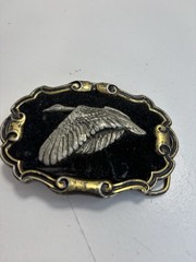 Vintage Canadian Goose  » Great American  » Brass/Fabric Belt Buckle # 5004