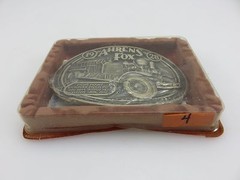 OK Firefighters Assoc. 1928 AHRENS FOX Fire Truck Brass Belt Buckle NOS