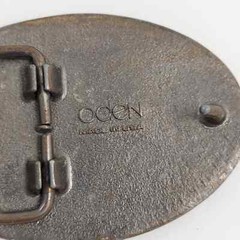 Vintage Oden Name Kenny Belt Buckle fits 1&Prime; Wide Belt Metal Textured Brass Tone