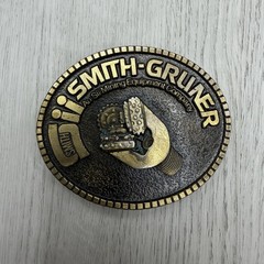 Smith-Gruner SII Mining Equipment Company Vintage Brass Belt Buckle