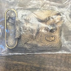 NRA Golden Eagles Belt Buckle Brass Tone Eagle Made in USA New in Bag, Vintage