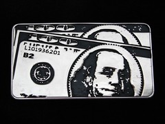 QG17104 REALLY COOL **BENJAMIN $100 DOLLAR BILL** CURRENCY ARTWORK BELT BUCKLE