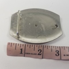 VTG Nickel Silver BELT BUCKLE big bucking Bronco Rodeo Horse Bull Riding