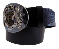 WASHED UP HOLLYWOOD 1.75&Prime; LION FLEUR HERALDIC PEWTER BRASS 065PB WUH BELT BUCKLE
