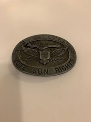 NRA Member Vote Gun Rights Belt Buckle Limited Edition No.17993