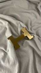 H 38-40mm 1.5` Belt Buckle Gold Tone H Replacement Buckle