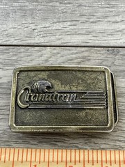 VTG Cronatron Welding Systems Belt Buckle Mens Brass Tone Eagle Logo broken peg
