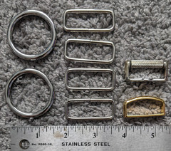 LOT MODERN MENs BELT BUCKLE METAL SOLID BRASS SILVER CHROME PIECES LOOPS