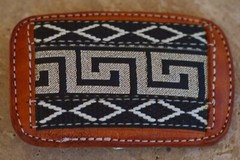 BELT BUCKLE Leather Cowboy Aztec Style High Quality Handcrafted in Mexico