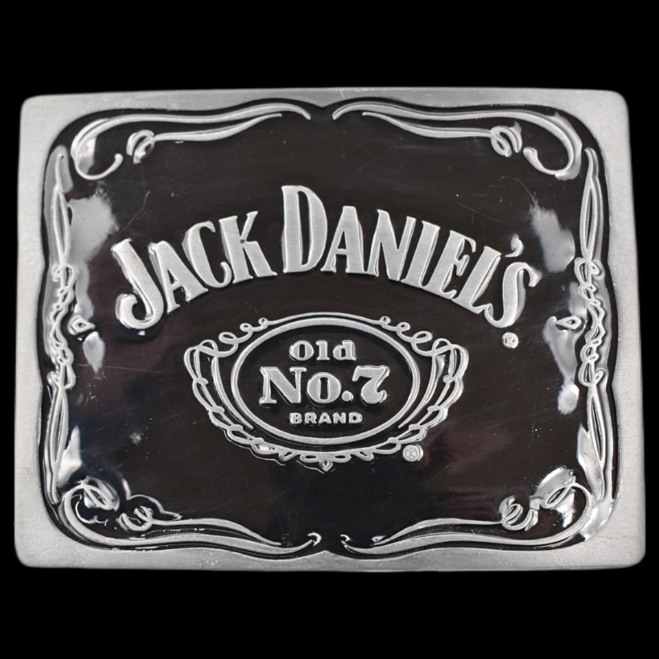 Jack Daniels Old No. 7 Whiskey Black Paisley Belt Buckle