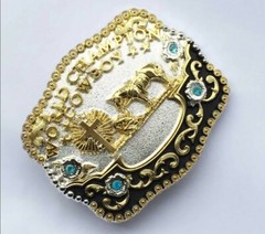 Praying Cowboy Horse Cross Faith Animal Rodeo Western Fashion Belt Buckle