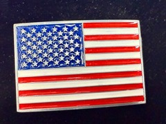 Patriots United States American Flag Star Strips Enameled Patriotic Belt Buckle