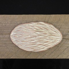 Oval Organic Textured Belt Buckle Belt Buckle Rose Mother of Pearl