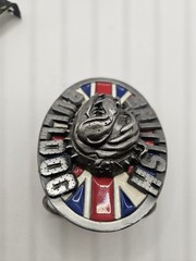 British Bulldog Union Jack Belt Buckle UK Biker England Great Britain