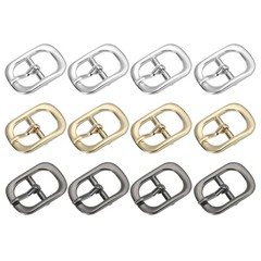 12Pcs 0.5&Prime; Single Prong Metal Roller Pin Belt Buckles Black/Silver/Light Gold