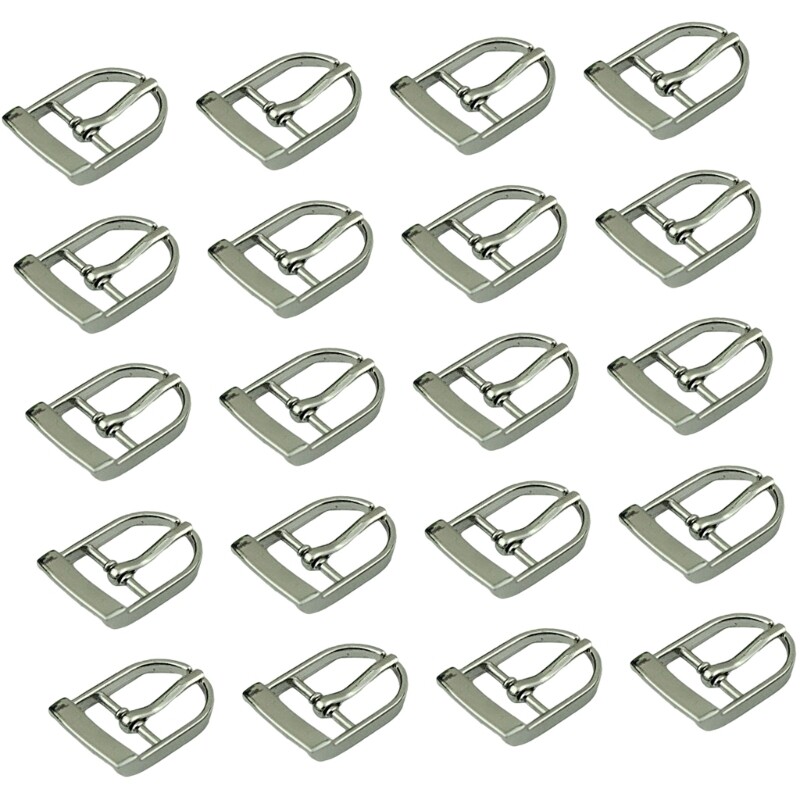 20Pcs Belt Buckles Replacement 34x23mm Single Prong Replacement Belt Buckle