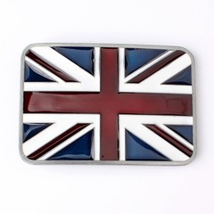 British Flag Belt Buckle Cowboy Motorcyclist (FLG-06)