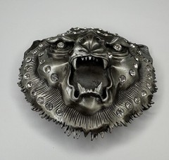 Lion – Tiger Belt Buckle Big Cat – Men Women Silver Metal Western Rodeo Cowboy
