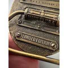 Vintage 1986 B.A.S.S. Member Belt Buckle Great American Buckle Co Fishing Brass