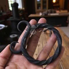 Hand-Forged Medieval Troll Iron Belt Buckle – Viking / Norse Style