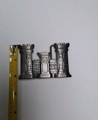 U.S. Army Corps Of Engineers Belt Buckle Silver Tone Castle